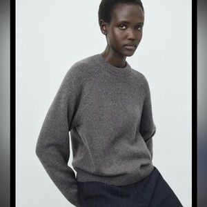 Mango MNG Women's Gray Sweater Knit Cozy